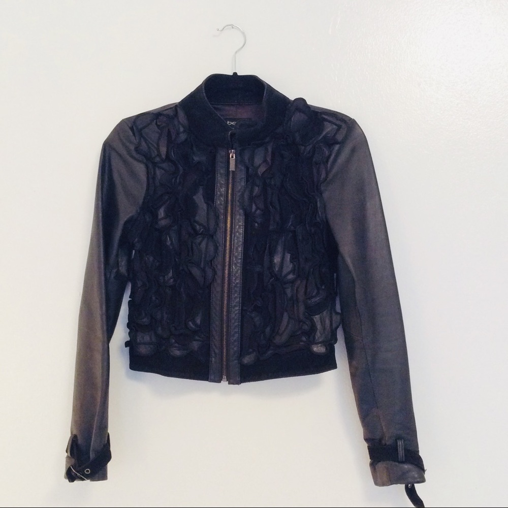 Leather moto jacket